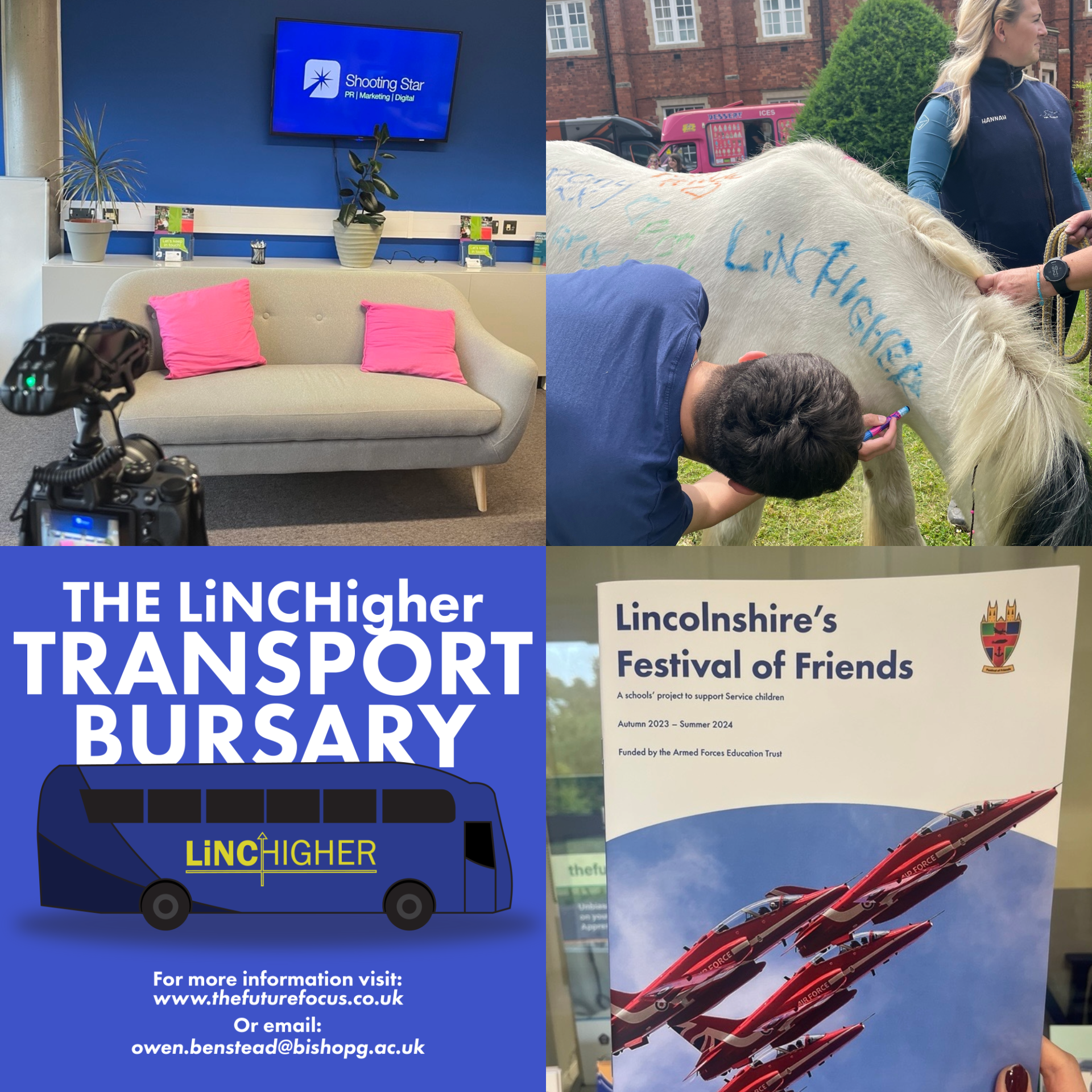 Image shows a range of projects, events and initiatives that have been delivered by LiNCHigher in 2024.